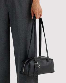 Small Recycled Leather Bowler Bag Q8