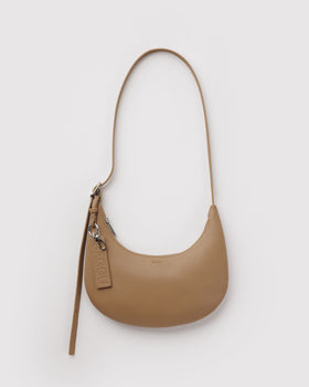 Small Recycled Leather Flat Crescent N0