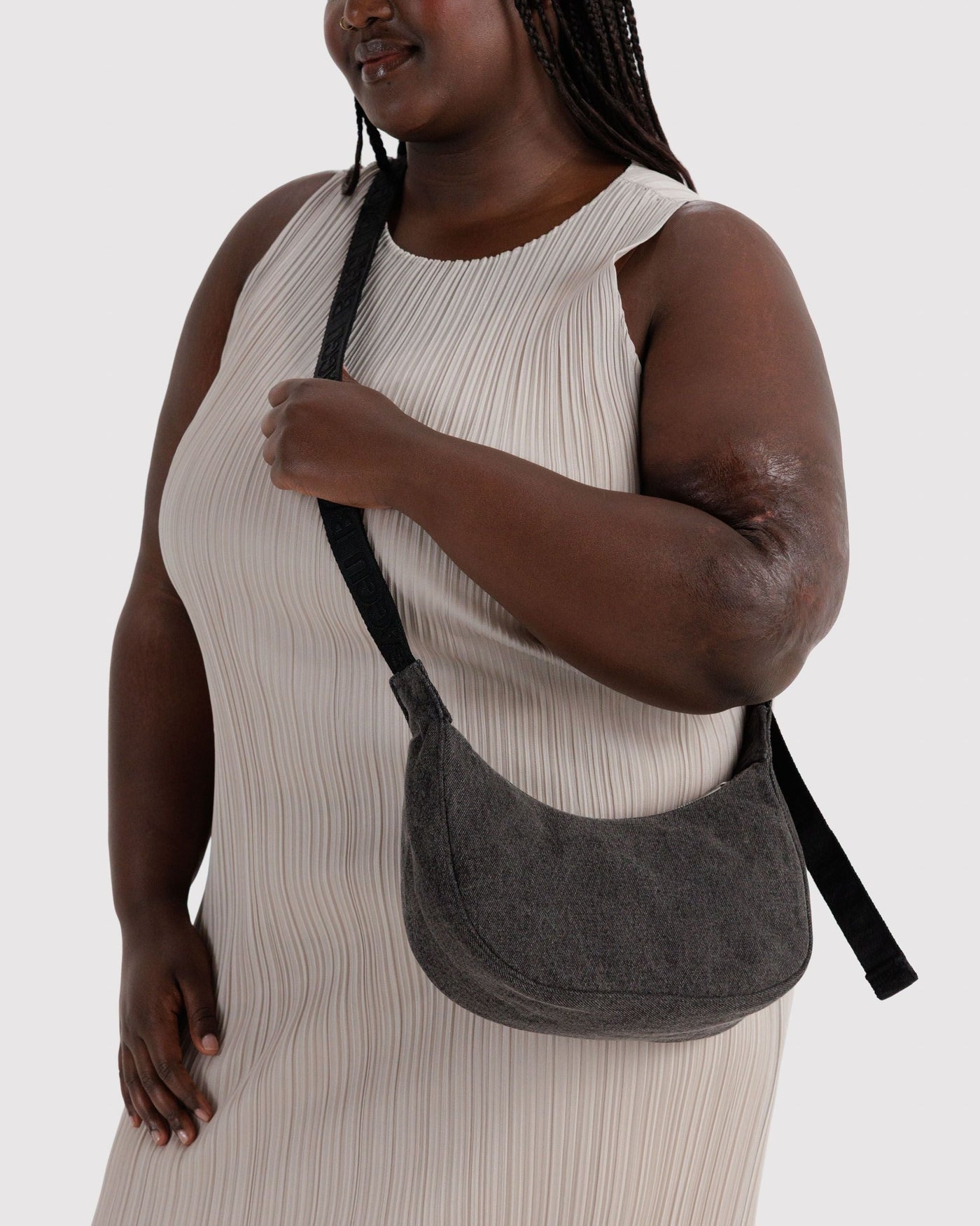 Small Denim Crescent Bag J7