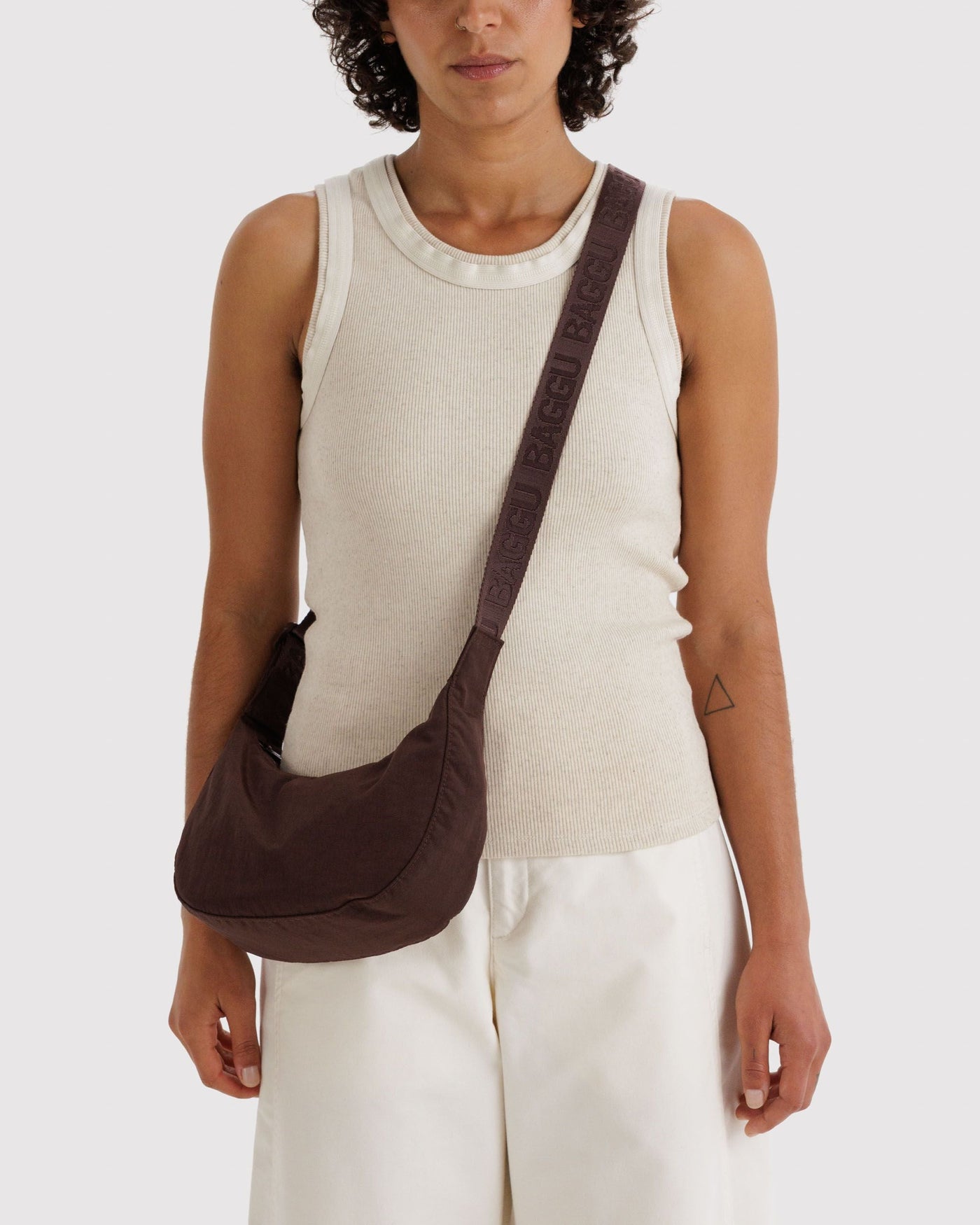 Small Nylon Crescent Bag H1