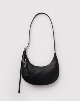 Small Recycled Leather Flat Crescent N0