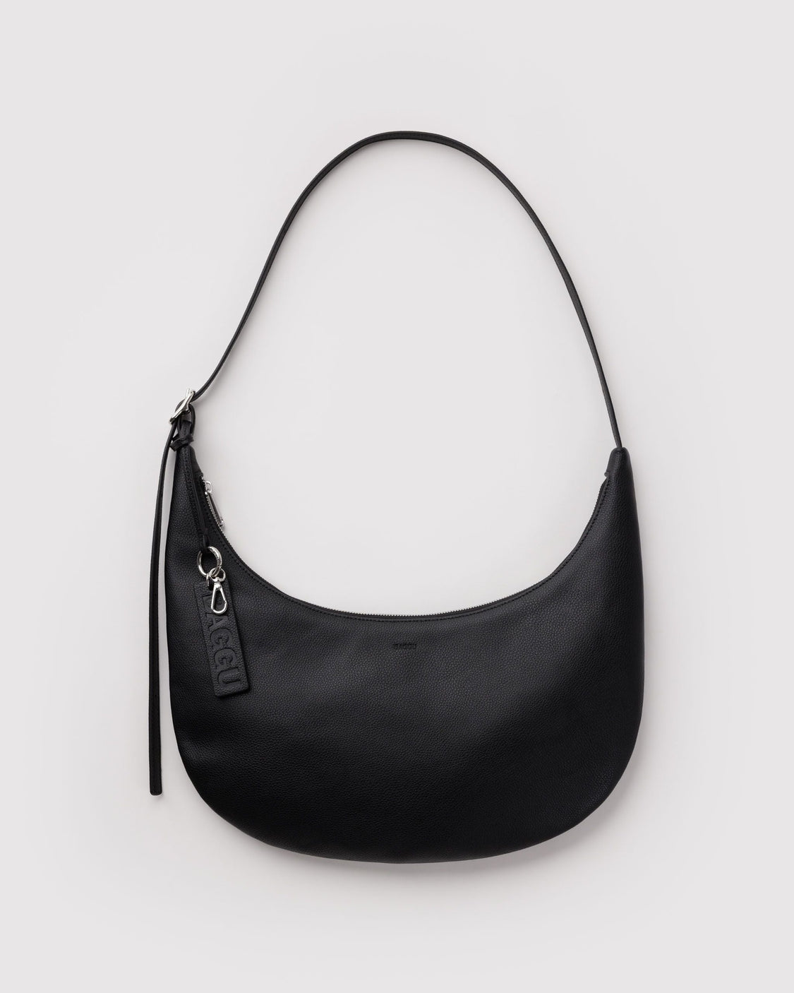 Medium Recycled Leather Flat Crescent T6