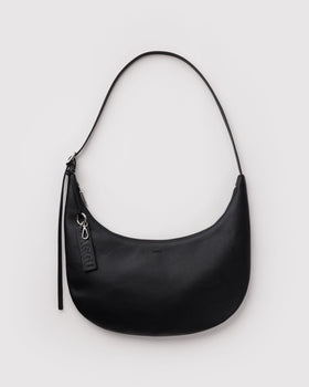 Medium Recycled Leather Flat Crescent T6