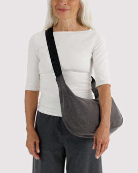 Medium Denim Crescent Bag R6