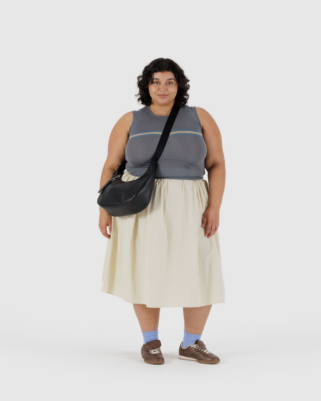 Medium Recycled Leather Crescent Bag K5