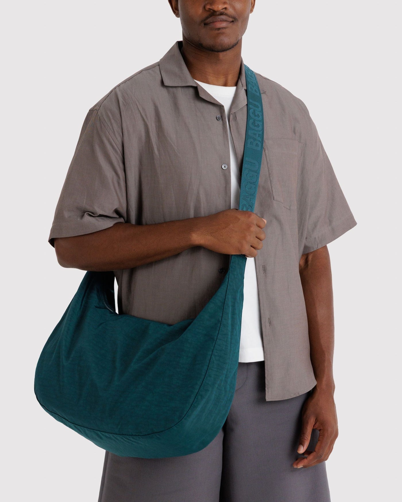 Large Nylon Crescent Bag N7
