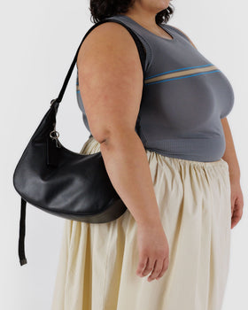 Medium Recycled Leather Crescent Bag K5
