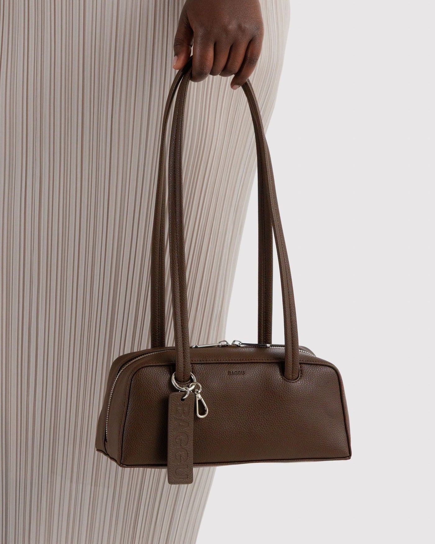 Small Recycled Leather Bowler Bag Q8