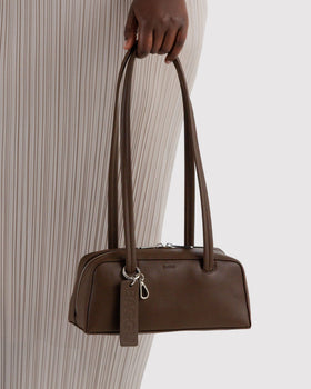 Small Recycled Leather Bowler Bag Q8