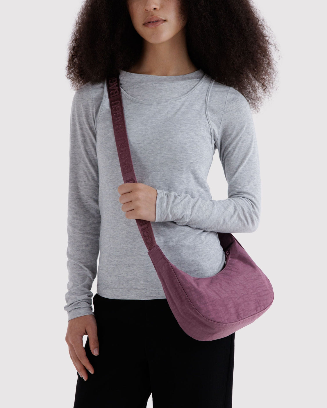 Small Nylon Crescent Bag H1