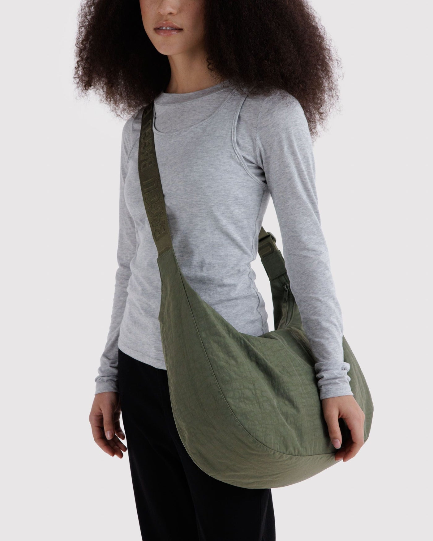 Large Nylon Crescent Bag N7