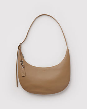 Medium Recycled Leather Flat Crescent T6