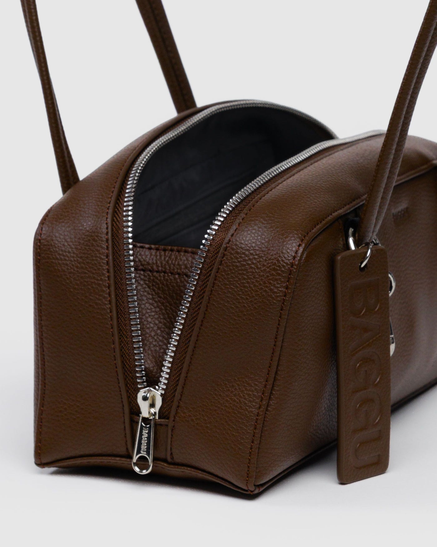 Small Recycled Leather Bowler Bag Q8