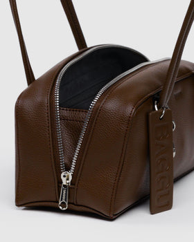 Small Recycled Leather Bowler Bag Q8