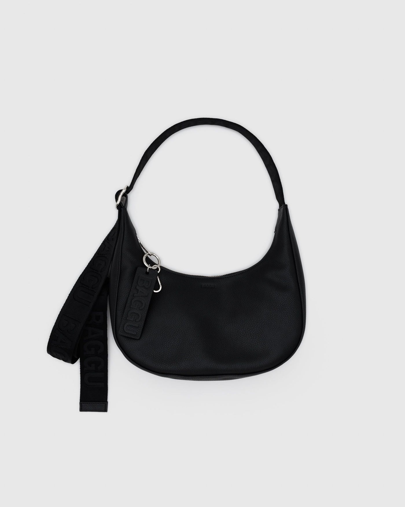 Small Recycled Leather Crescent Bag R0
