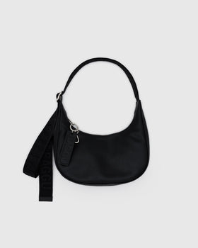 Small Recycled Leather Crescent Bag R0
