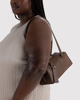 Small Recycled Leather Bowler Bag Q8