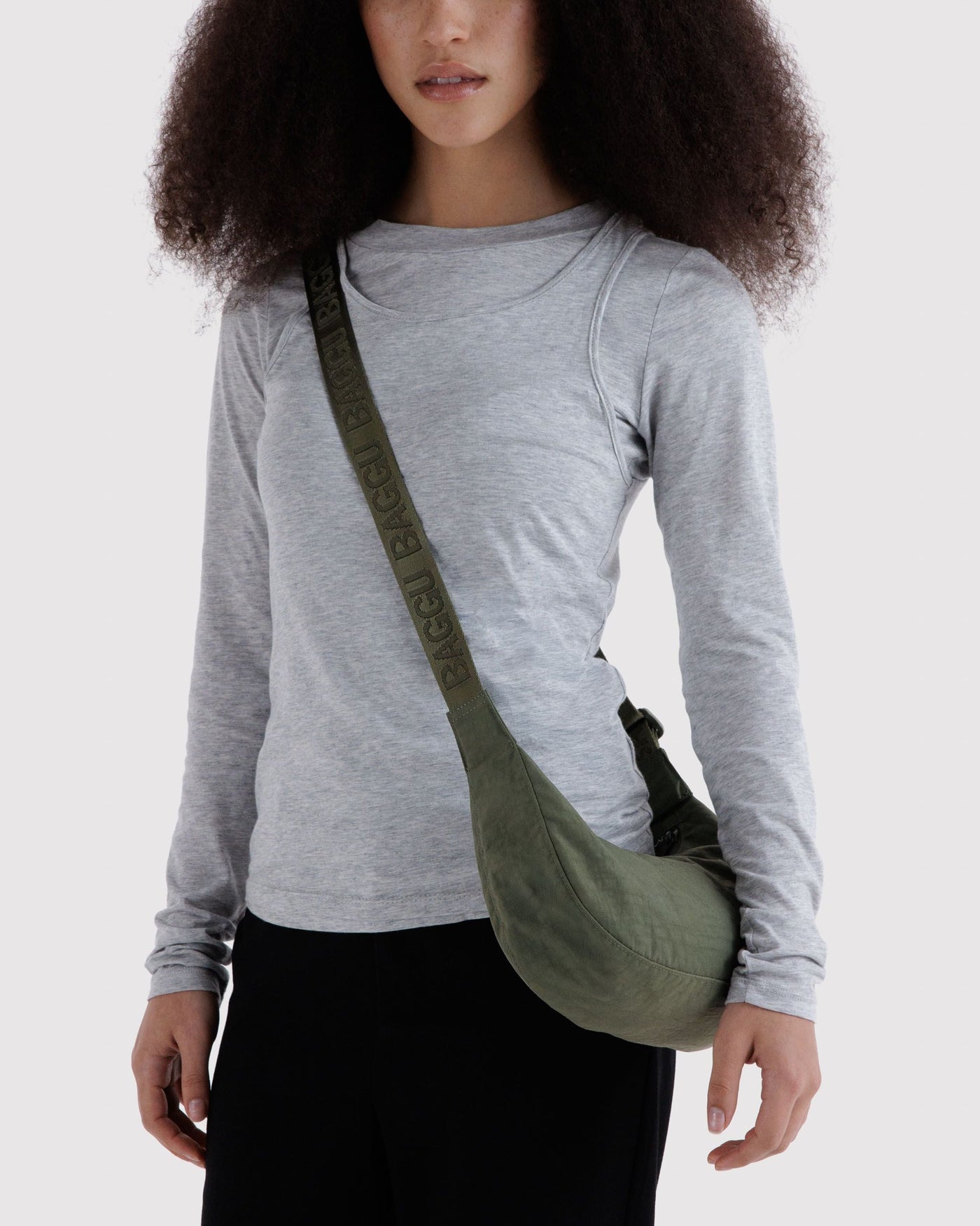 Small Nylon Crescent Bag H1